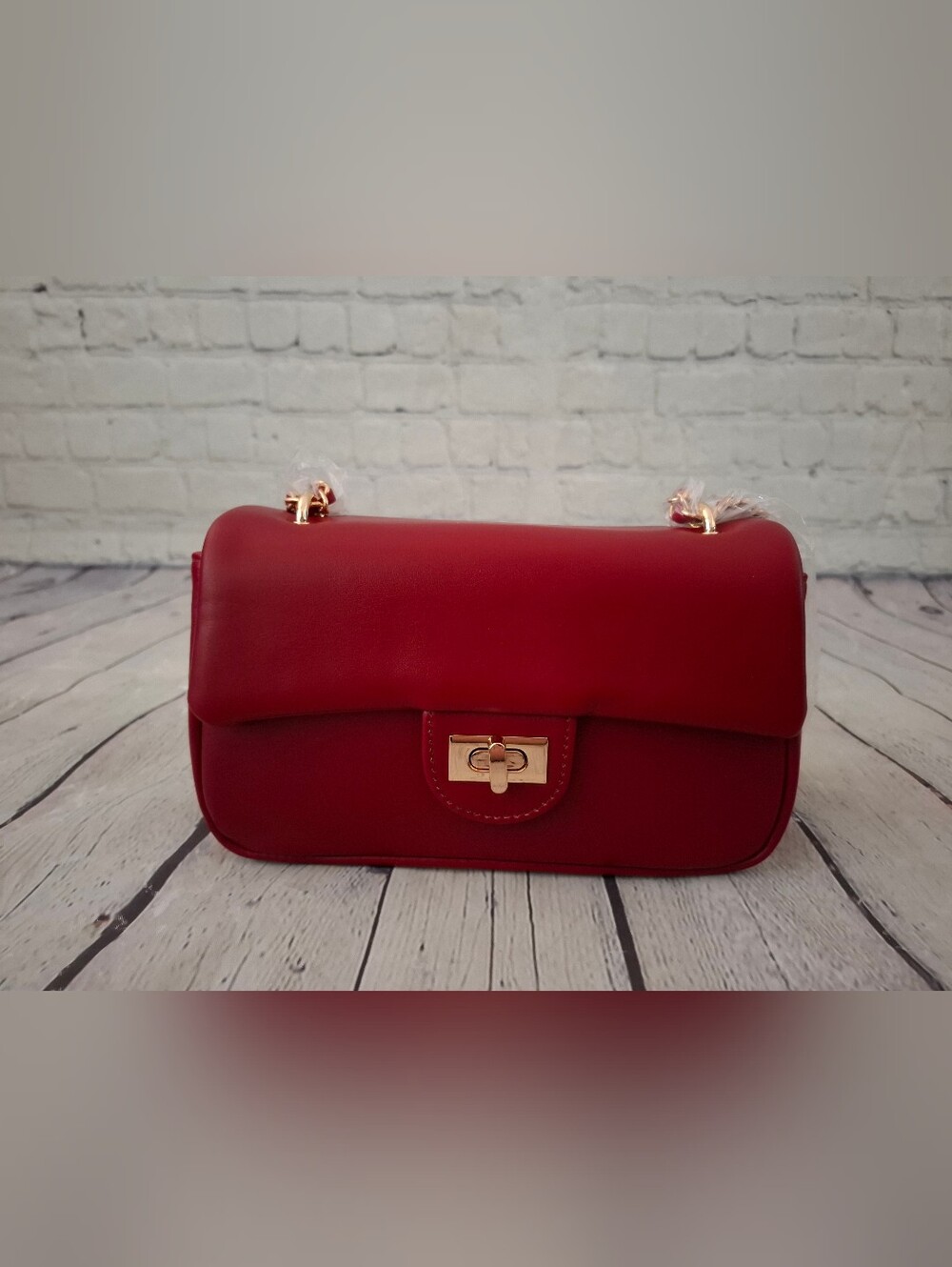 NIB Feversole Red Purse Bag Adjustable Strap